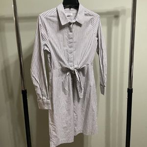 Women’s Calvin Klein collared, long-sleeve striped dress